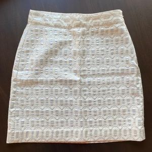 Banana republic silver honeycomb skirt